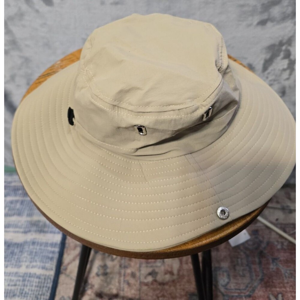 Safari Snap Hat Beige One Size Drawstring Wide Brim Summer Hat EUC